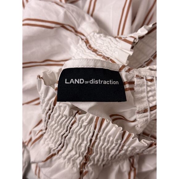 Land Of Distraction Top 8 Womens Angel Striped Smocked Blouse - Picture 7 of 8